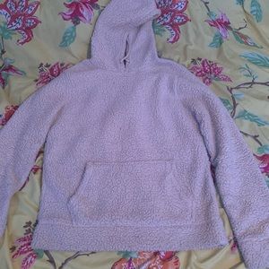 cream clored fuzzy hoodie